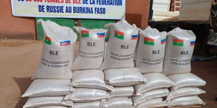 Burkina : 25 000 tonnes de blé reçu de la Russie dans le cadre de la promesse présidentielle