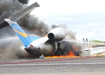 RDC : L’avion du ministre des Mines s’écrase à Kolwezi, les passagers évacués juste avant l’incendie