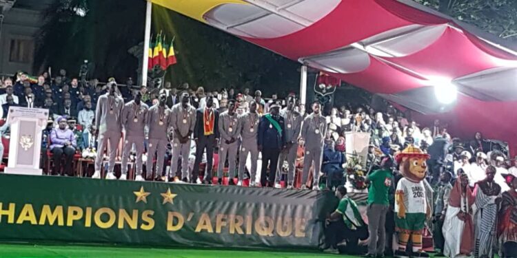 Cérémonie de réception des Lions : les champions d’Afrique honorés au Palais de la République