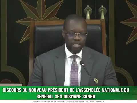 Sénégal : le premier discours de Sonko au perchoir